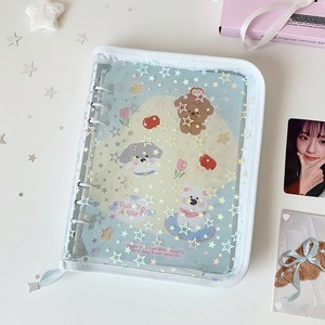 Promotional Cartoon Stars PVC Planner Binder A5 Transparent Loose-<b>Leaf</b> Organizer With Stars Print Kawaii Style - Product Image 5