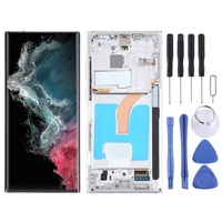 Penjualan Langsung Pabrik Layar LCD Asli Digitizer Full Assembly dengan Frame untuk Galaxy S22 Ultra 5G SM-S908B