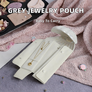 Bolsa de Regalo para Joyería de Lujo con Forma de Concha, Plegable, con Forro de Gamuza, para Guardar Collares y Anillos, para Venta al por Mayor y Menor - Product Image 2