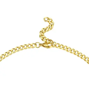 Collar de acero inoxidable chapado en oro de 18K, colgante de estrella de cinco puntas hueca, P203163