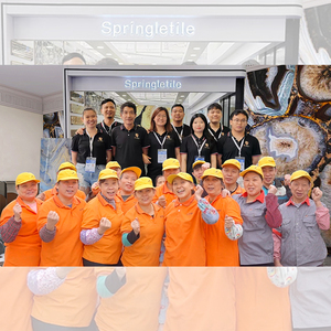 กระเบื้องพอร์ซเลนหรูหราลายหินอ่อนสีเขียวทองแบบแผ่นใหญ่สำหรับตกแต่งผนังโครงการวิลล่าและโรงแรม - Product Image 3