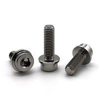 Baut Titanium Gr5 M6 untuk Sepeda Motor, Baut Hex Flanged M8, Baut M5 M14, Sekrup M3, Set Baut Paduan Titanium, Sekrup Titanium M6