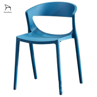 Ensemble de table à manger en plastique empilable EaseNeat, économique, avec 6 chaises, idéal pour la famille, la cuisine, le café, le centre commercial, le bar, confort moderne