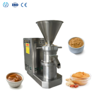 Moulin colloïdal commercial pour cacahuètes, fèves de cacao, arachides, mini moulin pour faire du beurre d'amande, du beurre de chili, de la confiture, du beurre de noisettes
