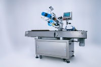 Machine d'étiquetage horizontale automatique pour tubes, ampoules, flacons et bouteilles coniques (pour stylos, tubes de sang, ampoules, flacons)