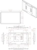 Nouvel écran tactile industriel IPS noir de 23,8 pouces, 1920x1080, 16:9, écran LCD à cadre ouvert, IP65, étanche à l'avant, tactile 10 points