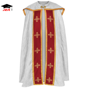 Abito <span class=keywords><strong>da</strong></span> <span class=keywords><strong>Uomo</strong></span> Stile Retrò Medievale, Veste <span class=keywords><strong>da</strong></span> Sacerdote, Monaco, Missionario, Mantello per Feste e Costumi Cosplay - Product Image 3