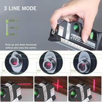 Outils de construction de mesure d'échelle de niveau laser avec ruban à mesurer 3 en 1 niveau laser à ligne croisée