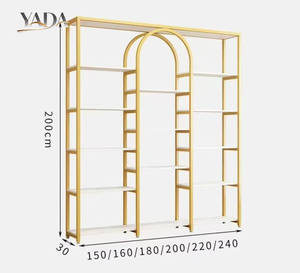 ชั้นวางสินค้าดูแลผิวหลายชั้น ดีไซน์ดั้งเดิม สำหรับร้านขายเครื่องสำอาง น้ำหอม และผลิตภัณฑ์ดูแลผิว - Product Image 1