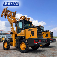 LTMG 4WD Mini Charger Shovel Loader Loader Small Articulated 2ton 2.5ton 3ton Mini Wheel Loader with Wood Grab