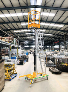 Plateforme Télescopique Manuelle <span class=keywords><strong>Tele</strong></span> SMart, Acier Inoxydable de Haute Qualité, <span class=keywords><strong>2m</strong></span> 5m, Mini Plateforme de Travail Aérien Mobile Autopropulsée Électrique - Product Image 4