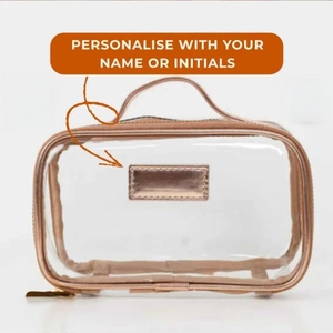 Grande trousse de toilette en PVC avec fermeture éclair, imperméable, pliable, pour femmes, sac de voyage pour maquillage, design personnalisé, trousse de toilette avec logo brodé - Product Image 2