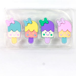 Soododo Kawaii Niedliches Briefpapier Fancy Design Radiergummi Hot Selling TPR Material Gummi Eis am Stiel Radiergummi Set - Product Image 3