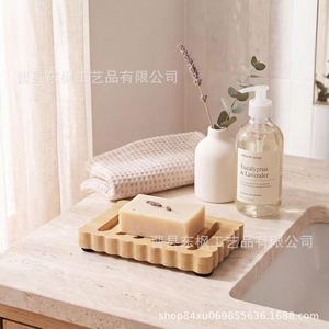 Wooden <b>Soap</b> <b>Dish</b> Rectangular <b>Bamboo</b> <b>Soap</b> Tray With Drainage Bathroom Countertop <b>Soap</b> Holder - Product Image 3