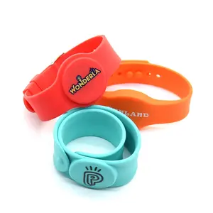 Manufacturers Colorful Custom printing RFID adjustable rfid access control wristband RFID silicone watch for events