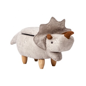 AOQI Tapizado Escritorio Ride-On Kids Otoman Puf Reposapiés Taburete con aspecto de animal Elefante para niños Diseño de animales Sillas para niños - Product Image 5