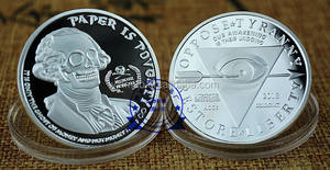 Paper Is Poverty Coin Moneda de token de alta calidad chapada en plata - Product Image 3