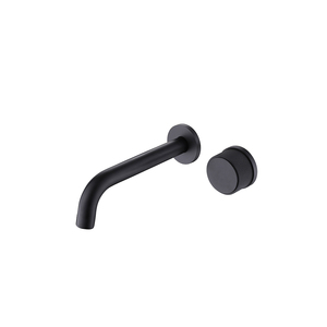 Mitigeur de Salle de Bain Mural en Laiton Doré Brossé, 2 Trous, pour Eau Chaude et Froide - Product Image 2