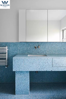 Fabricants de blocs Revêtement de sol en vinyle Coût Matériel Époxy Pierre naturelle Terrazzo Revêtement de sol en pierre