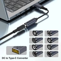 Câble d'alimentation en nylon USB-C mâle vers DC femelle PD 100W 5A à charge rapide, entrée 5V/9V/20V, portable pour ordinateurs portables, tablettes et appareils USB-C