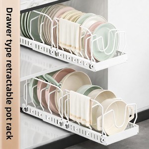 Estante Metálico Resistente de Doble Extensión para Almacenamiento Vertical de Macetas, Organizador de <span class=keywords><strong>Cocina</strong></span> Ajustable para Encimeras y Armarios, OEM/ODM Disponible - Product Image 2