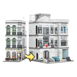 MORK अस्पताल मॉडल निर्माण ब्लॉक खिलौना बच्चों के लिए शैक्षिक ढेर खिलौने इमारत ब्लॉकों खिलौने