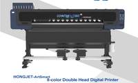 Impresora digital HONGJET 1,3 m 1,9 m Plotter lienzo de gran formato vinilo Banner póster inyección de tinta Eco solvente impresora pigmento tinta impresora