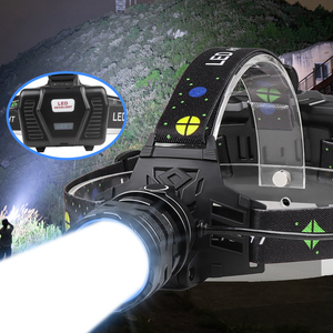 2000lumen 30W LED dài phạm vi đèn pha 5 chế độ Loại-C USB sạc Đầu đèn pin ngăn cảnh báo ánh sáng đèn pha - Product Image 1