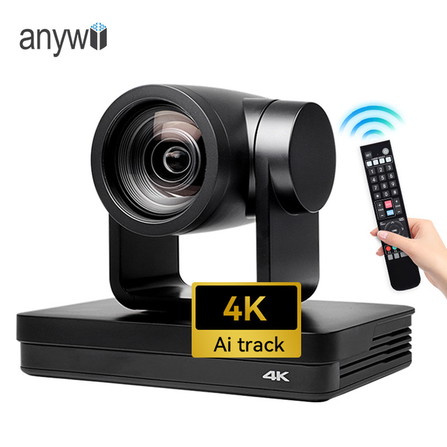 Video Tracking Conference System Automatic 360 Degree 12x Optical Zoom 4K FHD PTZ Camera With IR Remote