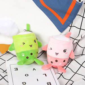 Dropshipping พวงกุญแจ Boba ผ้ากำมะหยี่รูปการ์ตูน,ตุ๊กตาชาไข่มุกดีไซน์น่ารัก