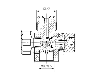 <span class=keywords><strong>Adaptateur</strong></span> fileté noir M16X1.5 pour régulateur PCP Structure de contrôle pneumatique pour média gazeux - Product Image 4