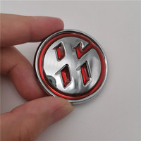 Badge personnalisé 3D en plastique chromé, 2 pièces, Badge emblème de voiture pour GT