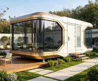 Capsule spatiale préfabriquée, maison mobile, cabane de vacances, hébergement de villégiature panoramique, chambre d'hôtes, hôtel de camping, chambre d'hôtes, capsule spatiale préfabriquée