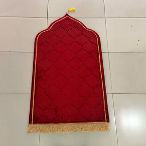 พรมละหมาด EiffelHome รูปทรงโค้ง ผ้าฟลานเนลแบบไม่เรียบ ด้านหลังกันลื่น ลายนูน จัดส่งข้ามประเทศ วัสดุโพลีเอสเตอร์โฟม - Product Image 4