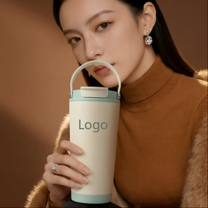 Gobelet isotherme en acier inoxydable 316 avec poignée, tasse à café à double paroi, mug de voyage avec couvercle - Product Image 5