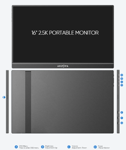 <span class=keywords><strong>Arzopa</strong></span> Z1RC |   Monitor Portátil IPS de 16 Pulgadas, 2.5K, 60hz, con 123% SRGB, el Mejor Monitor Portátil para Negocios - Product Image 4