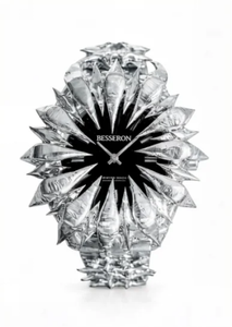 Relojes góticos hechos a mano, reloj de pulsera de cuarzo personalizado para hombre, diseño de garra soldada con púas y esfera roja de estilo vintage - Product Image 4