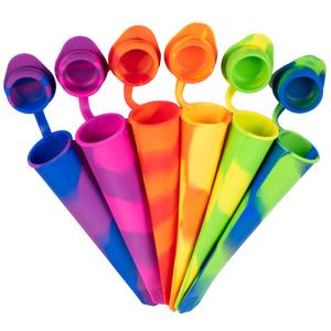 Nhà Máy Giá Tái Sử Dụng Silicone Băng Nắp Popsicle Khuôn Đa Màu Sắc Popsicle Khuôn Trẻ Em Của Tự Chế Kem Khuôn - Product Image 1
