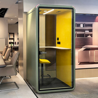 Cabine téléphonique insonorisée modulaire, pod acoustique de bureau, pod de travail privé mobile pour appels, travail concentré, petites réunions, espace de bureau ouvert
