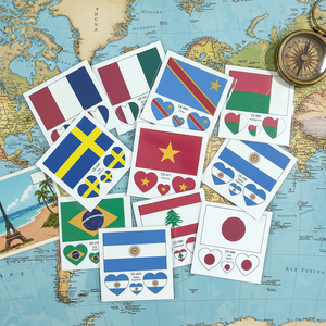 Tatuaje Ecológico <span class=keywords><strong>de</strong></span> Bandera Nacional, 40 Países Diferentes, Tatuaje Falso, Tatuaje Temporal <span class=keywords><strong>de</strong></span> la Copa Mundial, Adhesivo para Competiciones y Eventos - Product Image 1