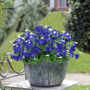 Flor de plástico Artificial Morning Glory, <span class=keywords><strong>petunias</strong></span> artificiales de Interior para cajas de flores, maceta colgante para tumbas, ventana, jardín, porche - Product Image 6
