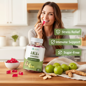 Alimento Natural Rico en Vitamina <span class=keywords><strong>C</strong></span>, Extracto de Amla y Bayas de la India, Alimento Integral Amalaki, Gomitas para Adultos para el Apoyo Inmunológico, Cabello, Piel y Crecimiento - Product Image 6
