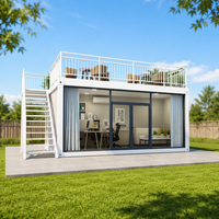 Maison préfabriquée de 20 pieds en panneaux sandwich d'acier respirants, design ferme, pour hôtel, conteneur, bureau mobile, boutique, villa