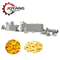 Ligne d'extrusion automatique à double vis pour boules de maïs, anneaux soufflés, machine industrielle de fabrication de snacks soufflés personnalisés