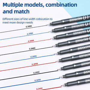高品质定制细线绘图颜料衬里墨水笔套装毛毡笔尖书法笔，用于素描艺术标记 - Product Image 3