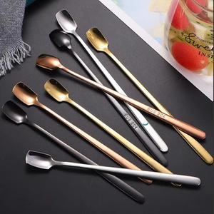 Cuchara Mezcladora de Acero Inoxidable 304 de Colores Modernos con Mango Largo para Té, Café, Helado y Accesorios de Bar - Product Image 5