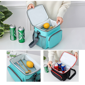 Bolsa de almuerzo Oxford impermeable personalizada de fábrica, bolsa de viaje para Picnic, playa, vino, cerveza, paquete de hielo, caja de mano enfriadora aislada - Product Image 6