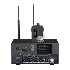 Système de monitoring intra-auriculaire stéréo sans fil monocanal AC-300UHF, alimenté par batterie/énergie solaire, pour chanteurs, groupes et performances live - Product Image 1