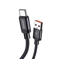 KAKUSIGA 2026 Kabel USB Tipe C Pengisian Cepat 5A 6A Kabel Pintar 3M untuk Ponsel Kabel Data Paduan Aluminium