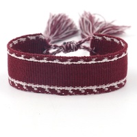 Bracelet en tissu classique à motif léopard, peut être brodé avec un logo, bracelets en sangle, fabrication de bracelets d'amitié DIY